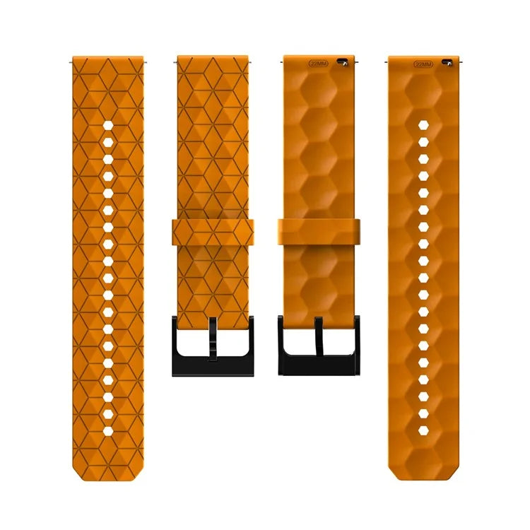 KALEBOL For Huawei Watch 4 / 4 Pro / GT 4 46mm Watch Band 22mm Football Pattern Silicone Strap