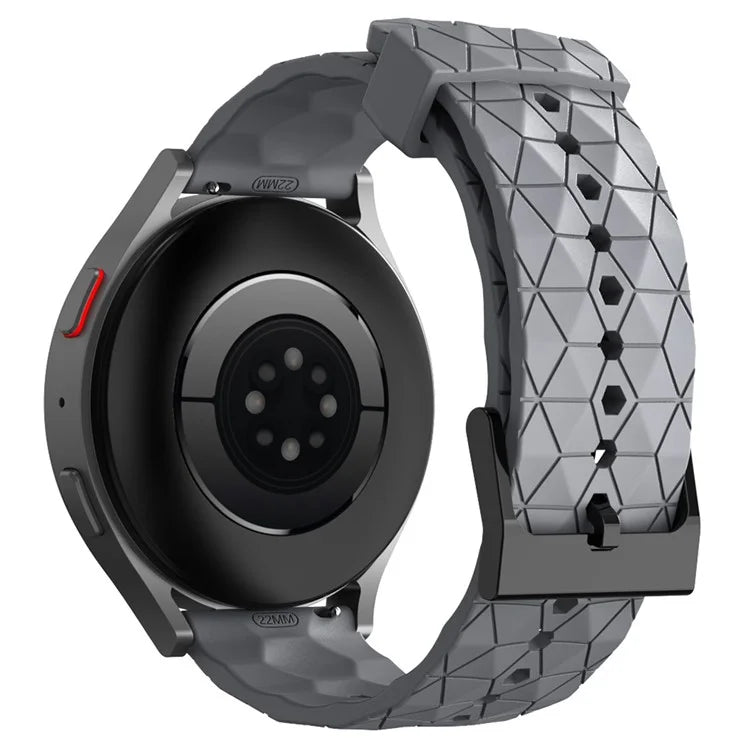 KALEBOL For Huawei Watch 4 / 4 Pro / GT 4 46mm Watch Band 22mm Football Pattern Silicone Strap