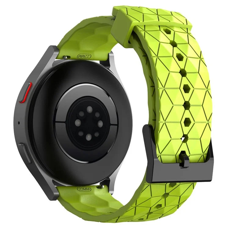 KALEBOL For Huawei Watch 4 / 4 Pro / GT 4 46mm Watch Band 22mm Football Pattern Silicone Strap