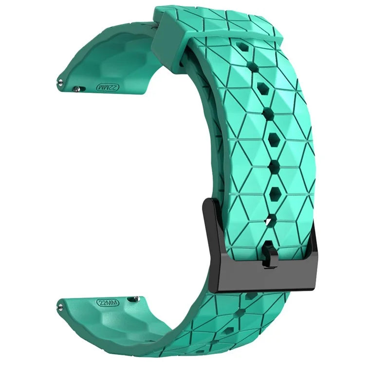 KALEBOL For Huawei Watch 4 / 4 Pro / GT 4 46mm Watch Band 22mm Football Pattern Silicone Strap