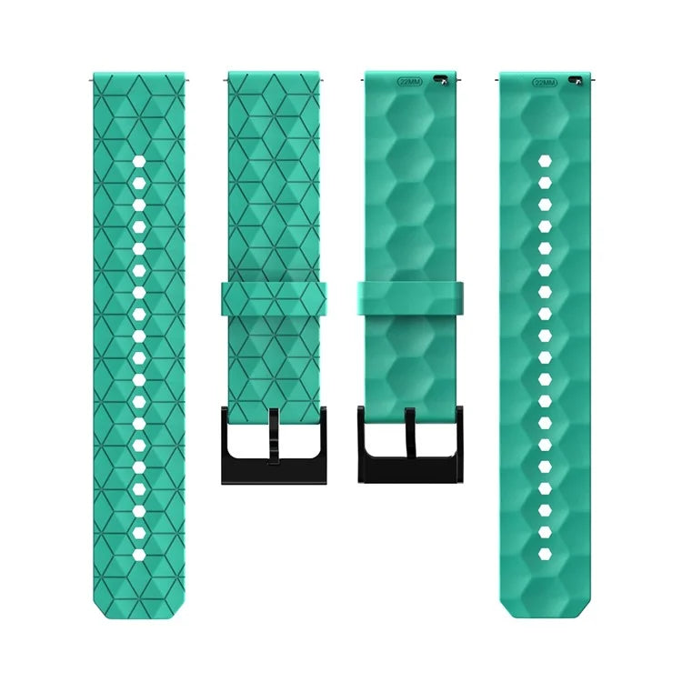 KALEBOL For Huawei Watch 4 / 4 Pro / GT 4 46mm Watch Band 22mm Football Pattern Silicone Strap