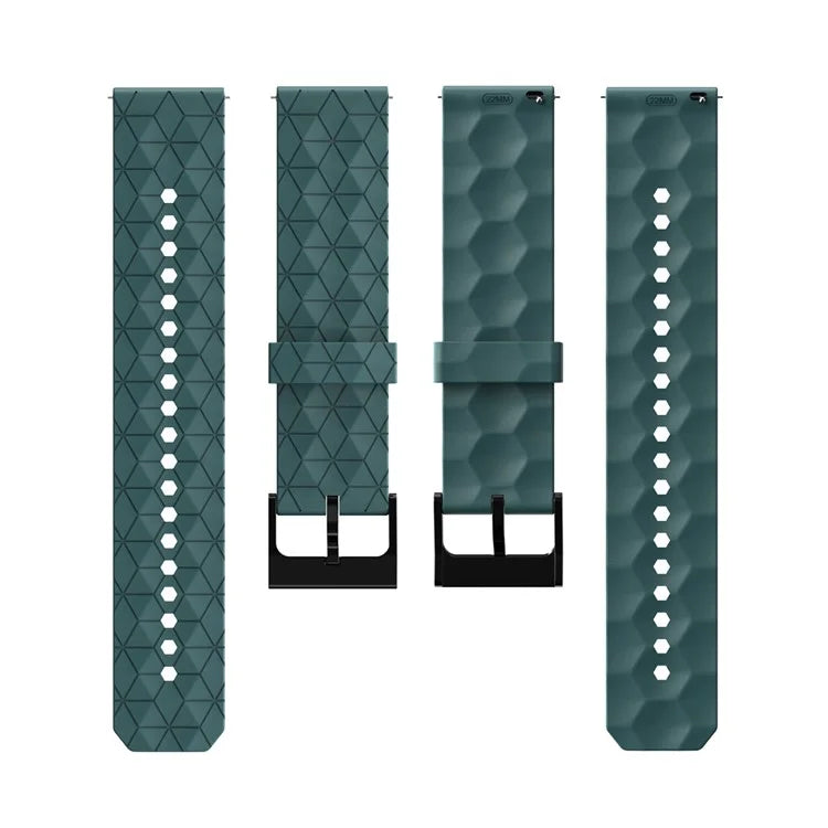 KALEBOL For Huawei Watch 4 / 4 Pro / GT 4 46mm Watch Band 22mm Football Pattern Silicone Strap
