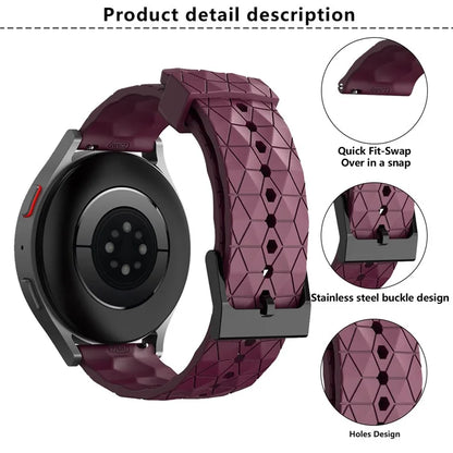 KALEBOL For Huawei Watch 4 / 4 Pro / GT 4 46mm Watch Band 22mm Football Pattern Silicone Strap