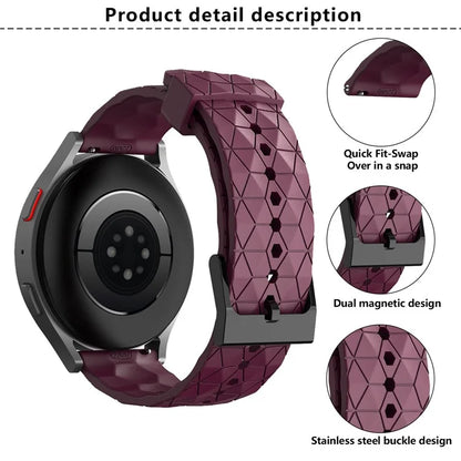 KALEBOL For Huawei Watch GT 3 42mm / GT 3 Pro 43mm Watch Strap 20mm Silicone Band Football Pattern
