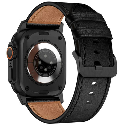 KALEBOL For Apple Watch 10 46mm / Ultra 2 / Ultra 49mm / 9 8 7 45mm / SE (2023) SE (2022) SE 6 5 4 44mm / 3 2 1 42mm Cowhide Leather Band