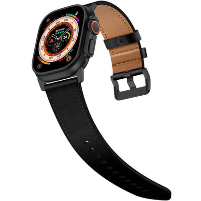 KALEBOL For Apple Watch 10 46mm / Ultra 2 / Ultra 49mm / 9 8 7 45mm / SE (2023) SE (2022) SE 6 5 4 44mm / 3 2 1 42mm Cowhide Leather Band