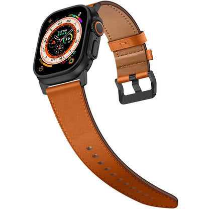 KALEBOL For Apple Watch 10 46mm / Ultra 2 / Ultra 49mm / 9 8 7 45mm / SE (2023) SE (2022) SE 6 5 4 44mm / 3 2 1 42mm Cowhide Leather Band