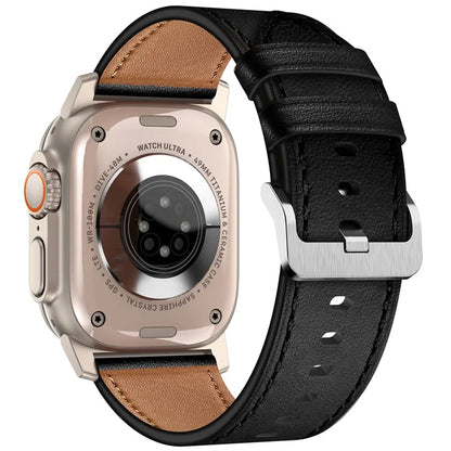 KALEBOL For Apple Watch 10 46mm / Ultra 2 / Ultra 49mm / 9 8 7 45mm / SE (2023) SE (2022) SE 6 5 4 44mm / 3 2 1 42mm Cowhide Leather Band