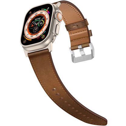 KALEBOL For Apple Watch 10 46mm / Ultra 2 / Ultra 49mm / 9 8 7 45mm / SE (2023) SE (2022) SE 6 5 4 44mm / 3 2 1 42mm Cowhide Leather Band