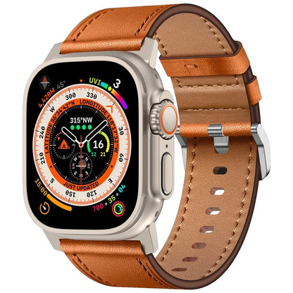 KALEBOL For Apple Watch 10 46mm / Ultra 2 / Ultra 49mm / 9 8 7 45mm / SE (2023) SE (2022) SE 6 5 4 44mm / 3 2 1 42mm Cowhide Leather Band