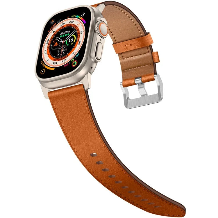 KALEBOL For Apple Watch 10 46mm / Ultra 2 / Ultra 49mm / 9 8 7 45mm / SE (2023) SE (2022) SE 6 5 4 44mm / 3 2 1 42mm Cowhide Leather Band