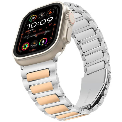 KALEBOL For Apple Watch Series 10 42mm / 9 8 7 41mm / SE (2023) SE (2022) SE 6 5 4 40mm / 3 2 1 38mm Zinc Alloy Watch Band