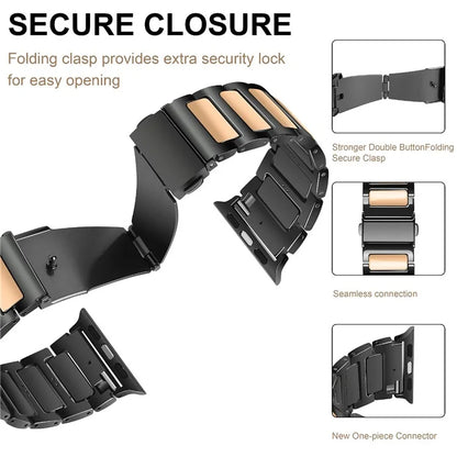 KALEBOL For Apple Watch Series 10 42mm / 9 8 7 41mm / SE (2023) SE (2022) SE 6 5 4 40mm / 3 2 1 38mm Zinc Alloy Watch Band