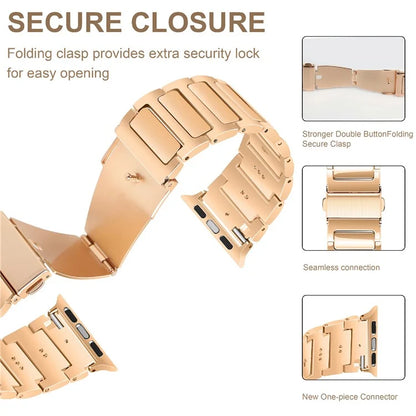 KALEBOL For Apple Watch Series 10 42mm / 9 8 7 41mm / SE (2023) SE (2022) SE 6 5 4 40mm / 3 2 1 38mm Zinc Alloy Watch Band