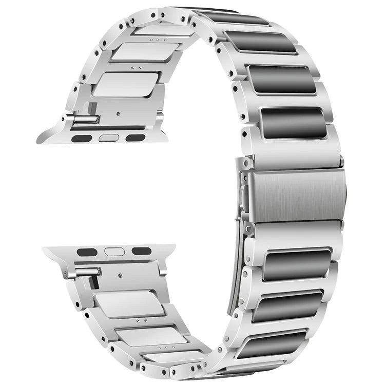 KALEBOL For Apple Watch 10 46mm / Ultra 2 / Ultra 49mm / 9 8 7 45mm / SE (2023) SE (2022) SE 6 5 4 44mm / 3 2 1 42mm Watch Strap Zinc Alloy