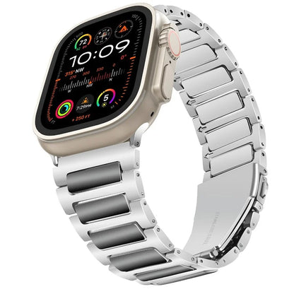 KALEBOL For Apple Watch 10 46mm / Ultra 2 / Ultra 49mm / 9 8 7 45mm / SE (2023) SE (2022) SE 6 5 4 44mm / 3 2 1 42mm Watch Strap Zinc Alloy
