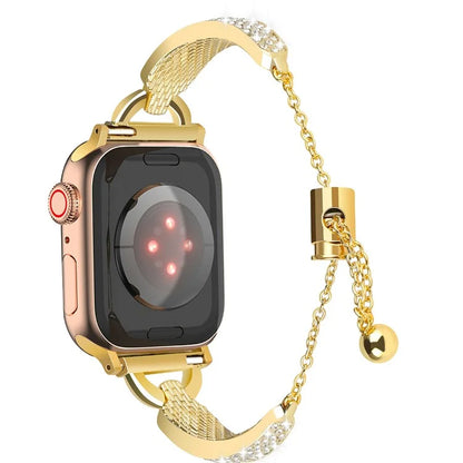 KALEBOL For Apple Watch Series 10 42mm / 9 8 7 41mm / SE (2023) SE (2022) SE 6 5 4 40mm / 3 2 1 38mm Watch Band Zinc Alloy Bracelet