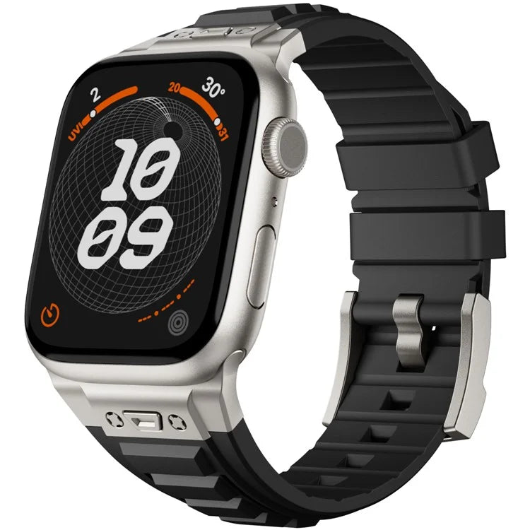 KALEBOL For Apple Watch 10 46mm / Ultra 2 / Ultra 49mm / 9 8 7 45mm / SE (2023) SE (2022) SE 6 5 4 44mm / 3 2 1 42mm Silicone Watch Band