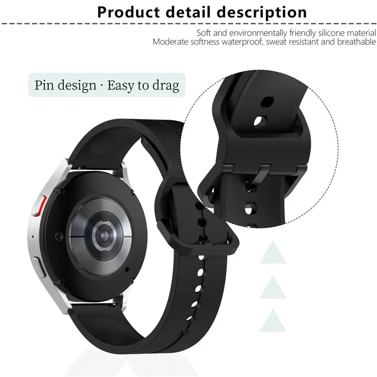KALEBOL For Huawei Watch 4 / 4 Pro / GT 4 46mm Watch Strap 22mm Silicone Band  Groove Design