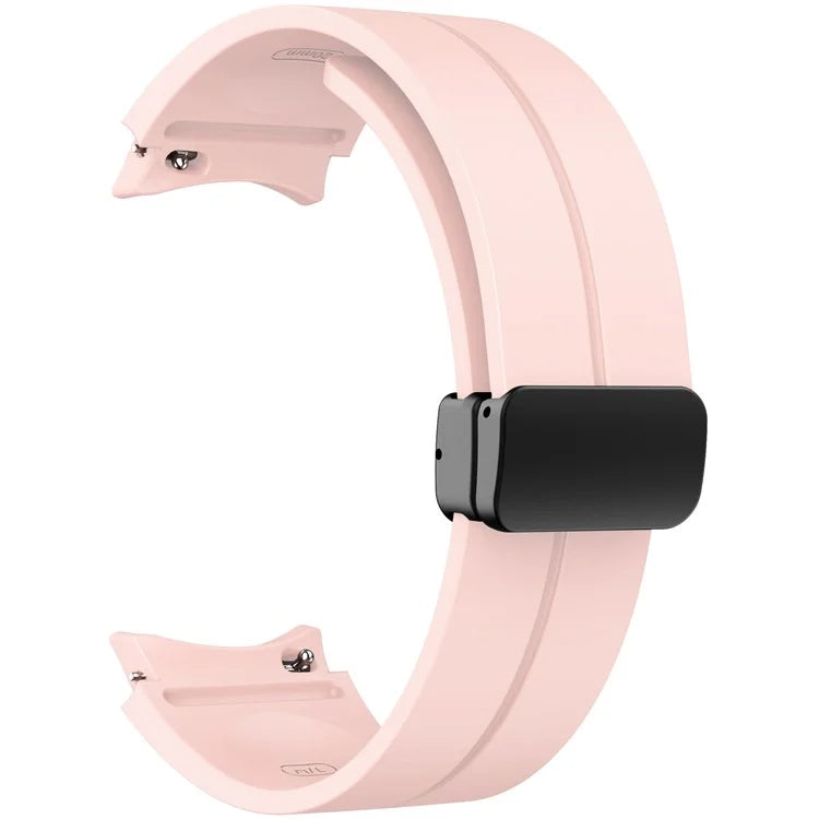 KALEBOL For Samsung Galaxy Watch FE 40mm / Watch6 / Watch6 Classic / Watch 5 / Watch 5 Pro Silicone Watch Strap Magnetic Buckle