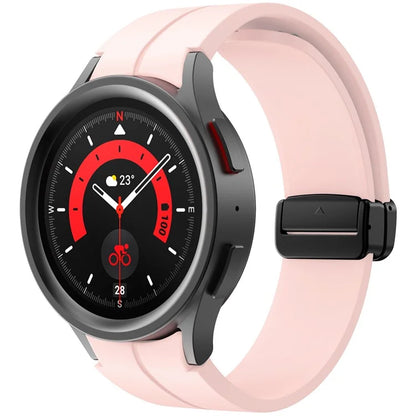 KALEBOL For Samsung Galaxy Watch FE 40mm / Watch6 / Watch6 Classic / Watch 5 / Watch 5 Pro Silicone Watch Strap Magnetic Buckle