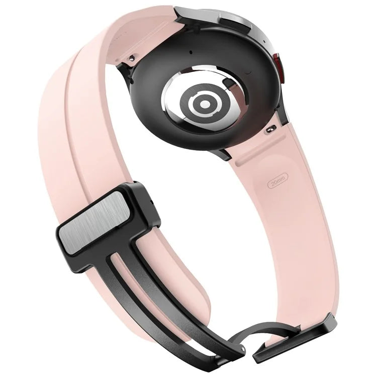 KALEBOL For Samsung Galaxy Watch FE 40mm / Watch6 / Watch6 Classic / Watch 5 / Watch 5 Pro Silicone Watch Strap Magnetic Buckle