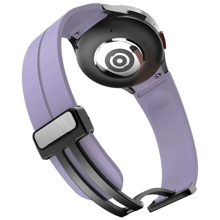 KALEBOL For Samsung Galaxy Watch FE 40mm / Watch6 / Watch6 Classic / Watch 5 / Watch 5 Pro Silicone Watch Strap Magnetic Buckle