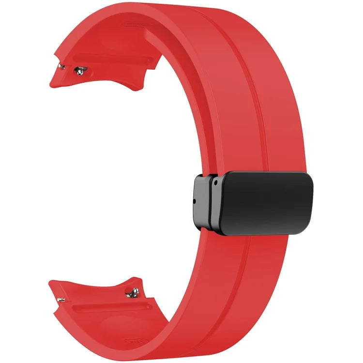 KALEBOL For Samsung Galaxy Watch FE 40mm / Watch6 / Watch6 Classic / Watch 5 / Watch 5 Pro Silicone Watch Strap Magnetic Buckle