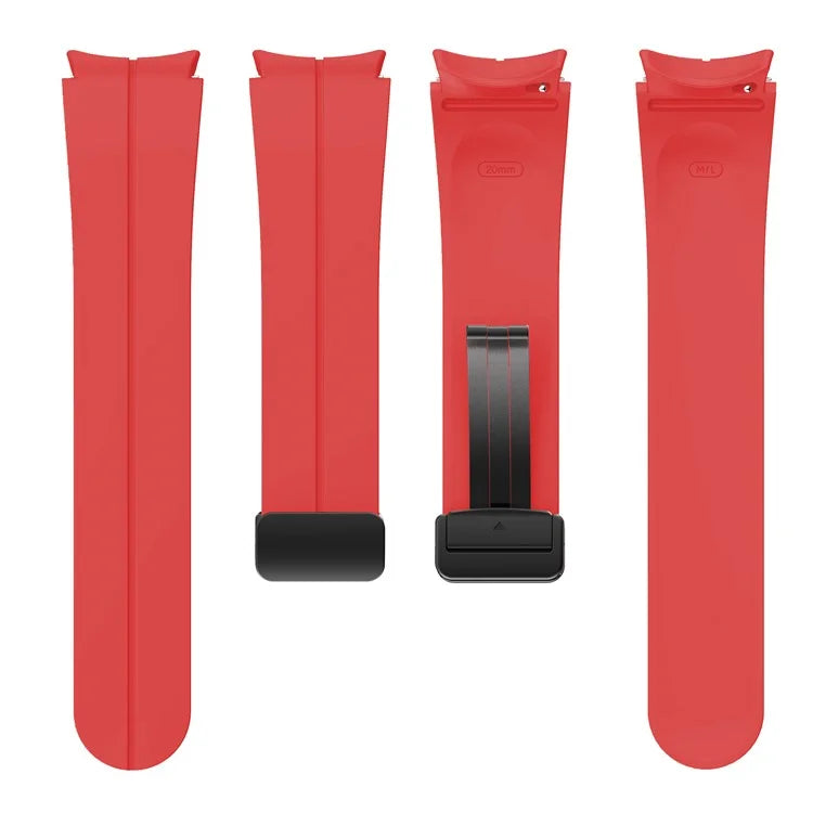 KALEBOL For Samsung Galaxy Watch FE 40mm / Watch6 / Watch6 Classic / Watch 5 / Watch 5 Pro Silicone Watch Strap Magnetic Buckle