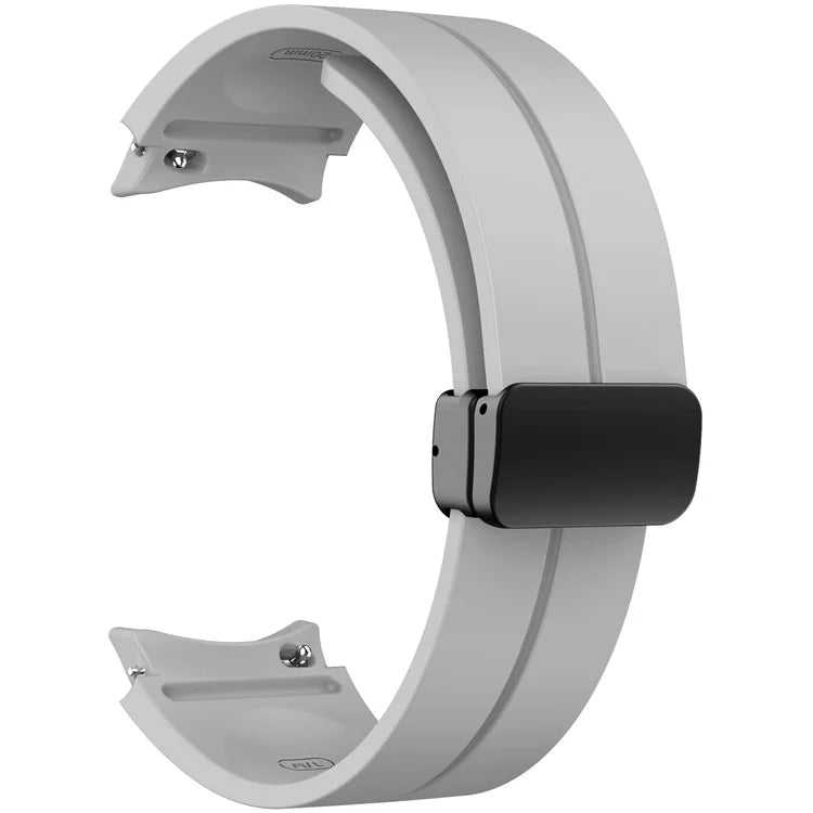 KALEBOL For Samsung Galaxy Watch FE 40mm / Watch6 / Watch6 Classic / Watch 5 / Watch 5 Pro Silicone Watch Strap Magnetic Buckle