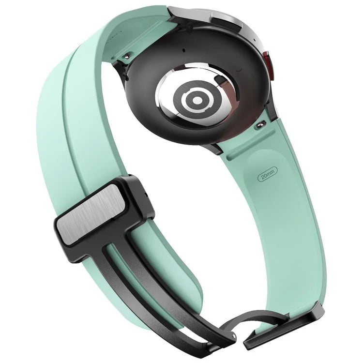 KALEBOL For Samsung Galaxy Watch FE 40mm / Watch6 / Watch6 Classic / Watch 5 / Watch 5 Pro Silicone Watch Strap Magnetic Buckle