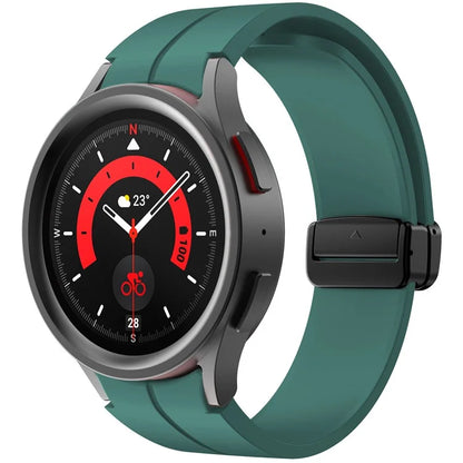 KALEBOL For Samsung Galaxy Watch FE 40mm / Watch6 / Watch6 Classic / Watch 5 / Watch 5 Pro Silicone Watch Strap Magnetic Buckle