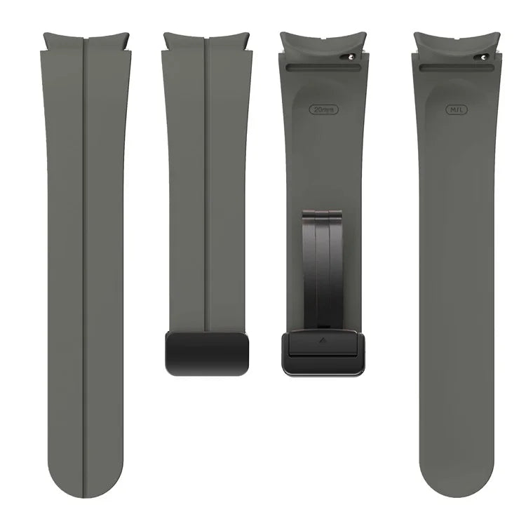KALEBOL For Samsung Galaxy Watch FE 40mm / Watch6 / Watch6 Classic / Watch 5 / Watch 5 Pro Silicone Watch Strap Magnetic Buckle