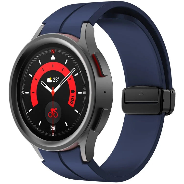 KALEBOL For Samsung Galaxy Watch FE 40mm / Watch6 / Watch6 Classic / Watch 5 / Watch 5 Pro Silicone Watch Strap Magnetic Buckle