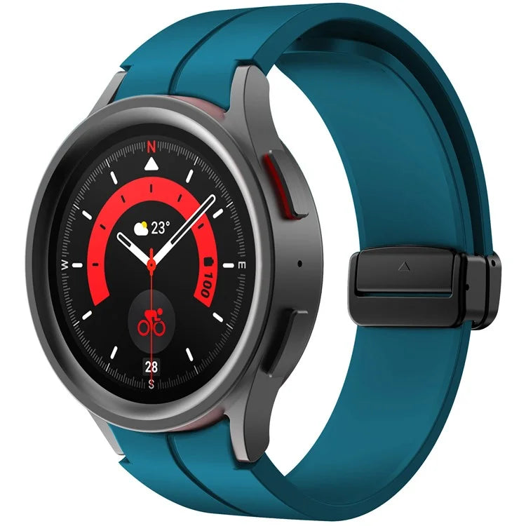 KALEBOL For Samsung Galaxy Watch FE 40mm / Watch6 / Watch6 Classic / Watch 5 / Watch 5 Pro Silicone Watch Strap Magnetic Buckle