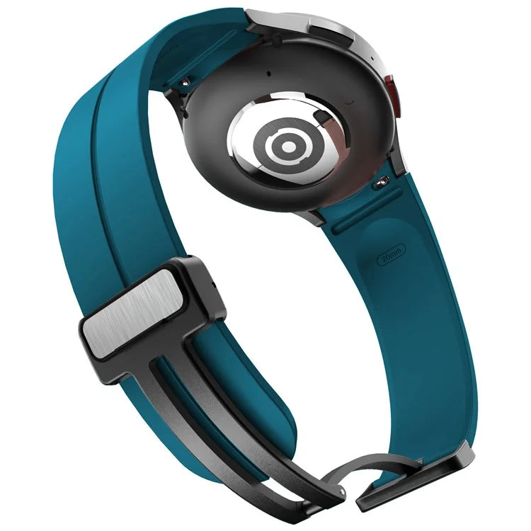 KALEBOL For Samsung Galaxy Watch FE 40mm / Watch6 / Watch6 Classic / Watch 5 / Watch 5 Pro Silicone Watch Strap Magnetic Buckle