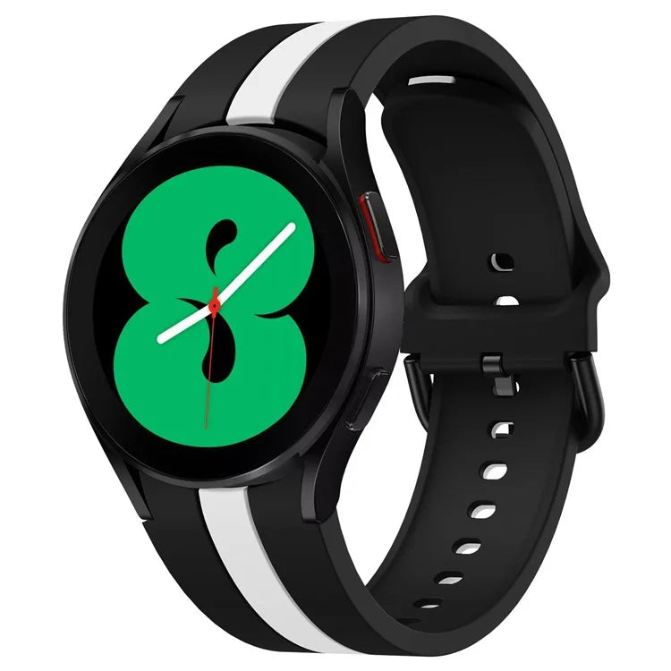 KALEBOL For Samsung Galaxy Watch FE 40mm / Watch6 / Watch6 Classic / Watch 5 / Watch 5 Pro Watch Strap Dual Color Silicone Band