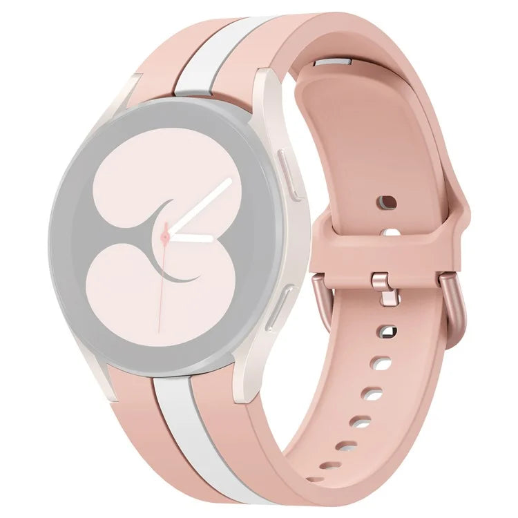 KALEBOL For Samsung Galaxy Watch FE 40mm / Watch6 / Watch6 Classic / Watch 5 / Watch 5 Pro Watch Strap Dual Color Silicone Band