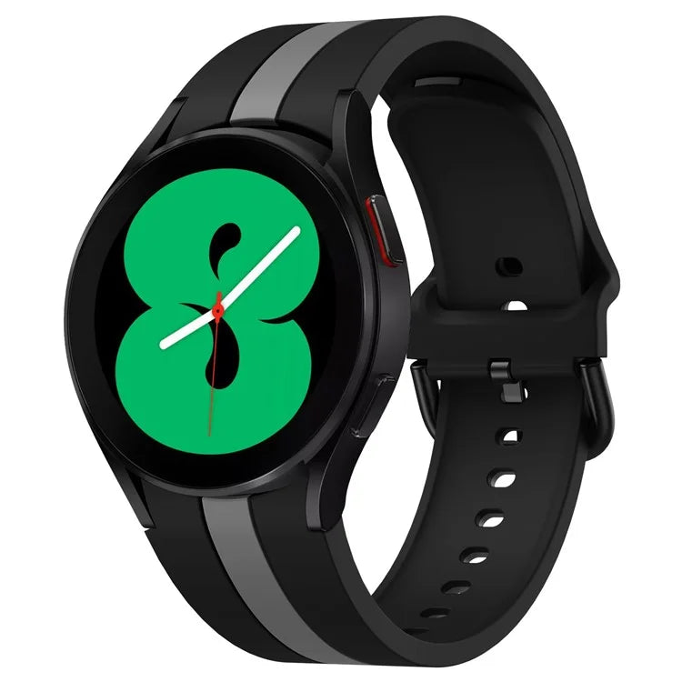 KALEBOL For Samsung Galaxy Watch FE 40mm / Watch6 / Watch6 Classic / Watch 5 / Watch 5 Pro Watch Strap Dual Color Silicone Band