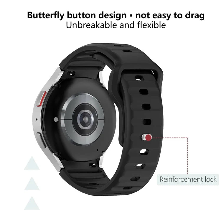 KALEBOL For Samsung Galaxy Watch6 / Watch6 Classic / Watch 5 / Watch 5 Pro Watch Band Silicone Strap