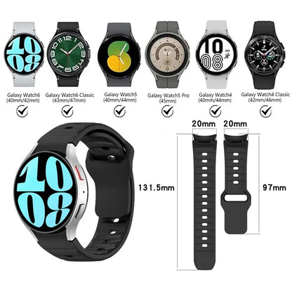 KALEBOL For Samsung Galaxy Watch6 / Watch6 Classic / Watch 5 / Watch 5 Pro Watch Band Silicone Strap