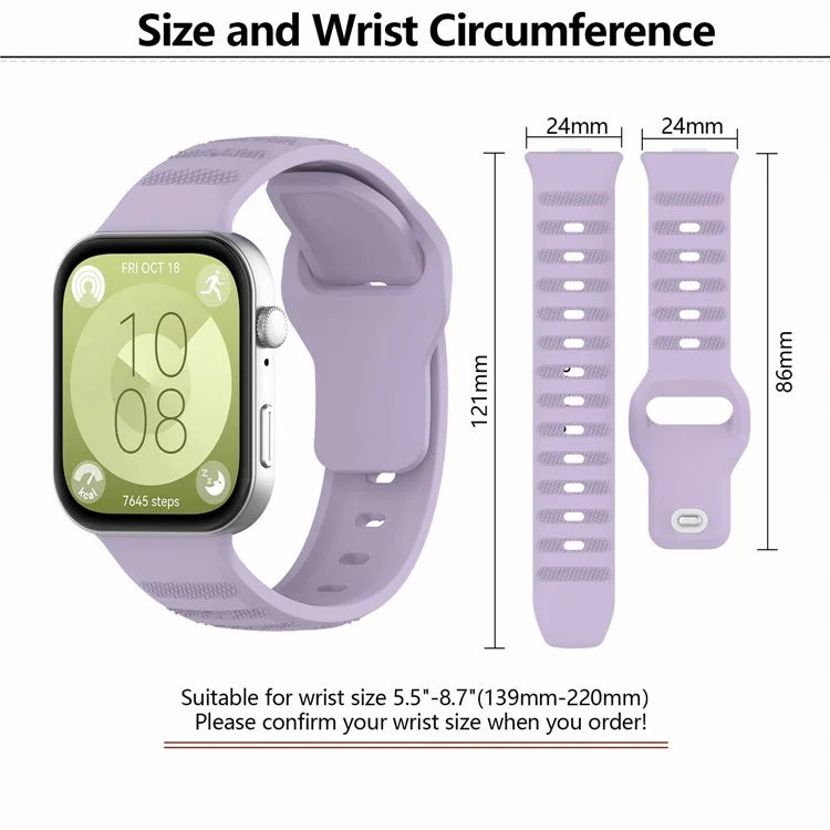 KALEBOL For Huawei Watch Fit 3 Silicone Watch Band Spot Patterned Wrist Strap