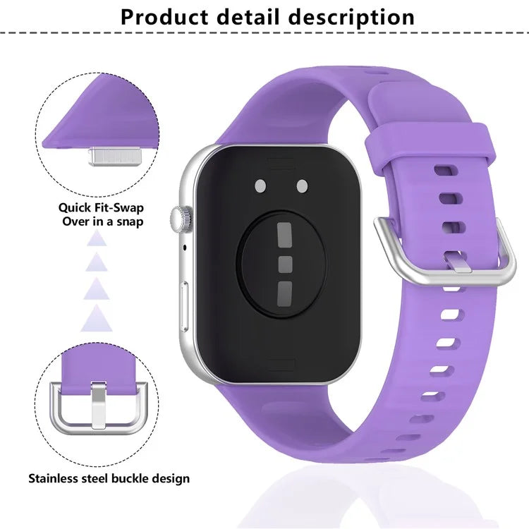 KALEBOL For Huawei Watch Fit 3 Watch Band Soft Silicone Adjustable Wrist Strap