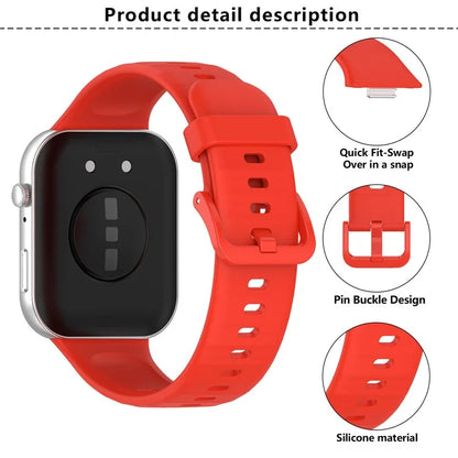 KALEBOL For Huawei Watch Fit 3 Silicone Watch Strap Wrist Band with Colorful Pin Buckle
