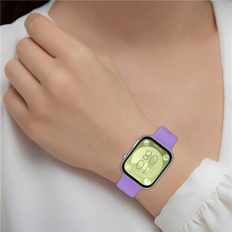KALEBOL For Huawei Watch Fit 3 Silicone Watch Strap Wrist Band with Colorful Pin Buckle