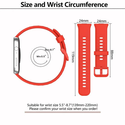 KALEBOL For Huawei Watch Fit 3 Silicone Watch Strap Wrist Band with Colorful Pin Buckle