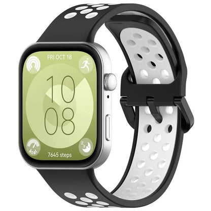 KALEBOL For Huawei Watch Fit 3 Silicone Watch Strap Dual Color Adjustable Band