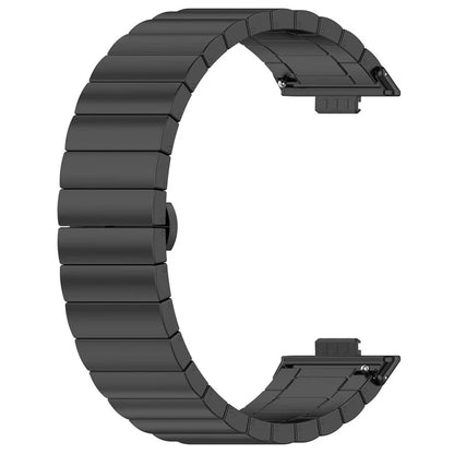 KALEBOL For Huawei Watch Fit 3 Stainless Steel Watch Strap Metal Bow Buckle Wrist Band