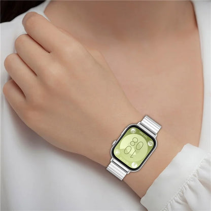 KALEBOL For Huawei Watch Fit 3 Stainless Steel Watch Strap Metal Bow Buckle Wrist Band