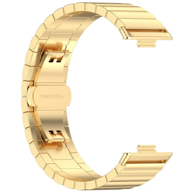 KALEBOL For Huawei Watch Fit 3 Stainless Steel Watch Strap Metal Bow Buckle Wrist Band
